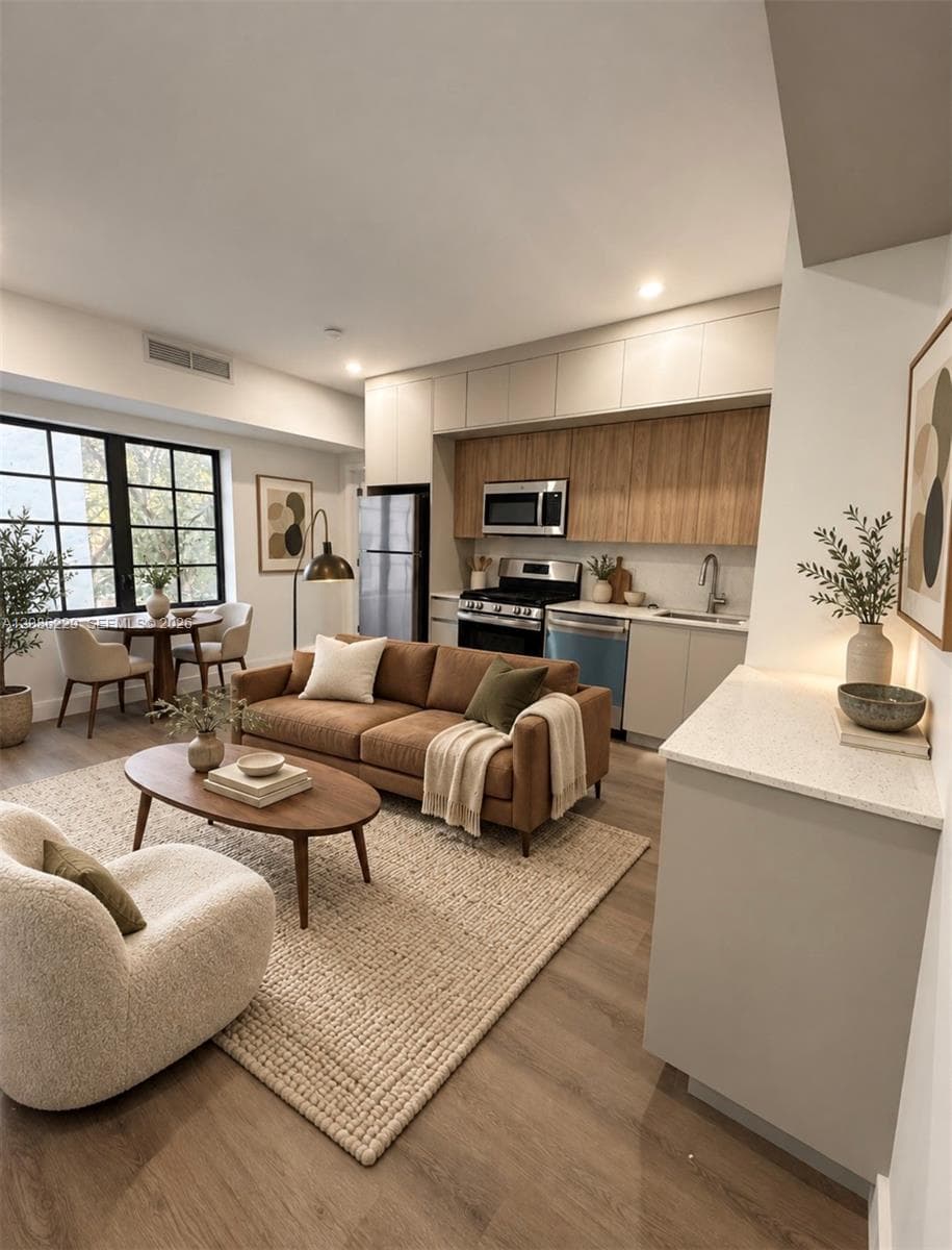 Mock up with furniture