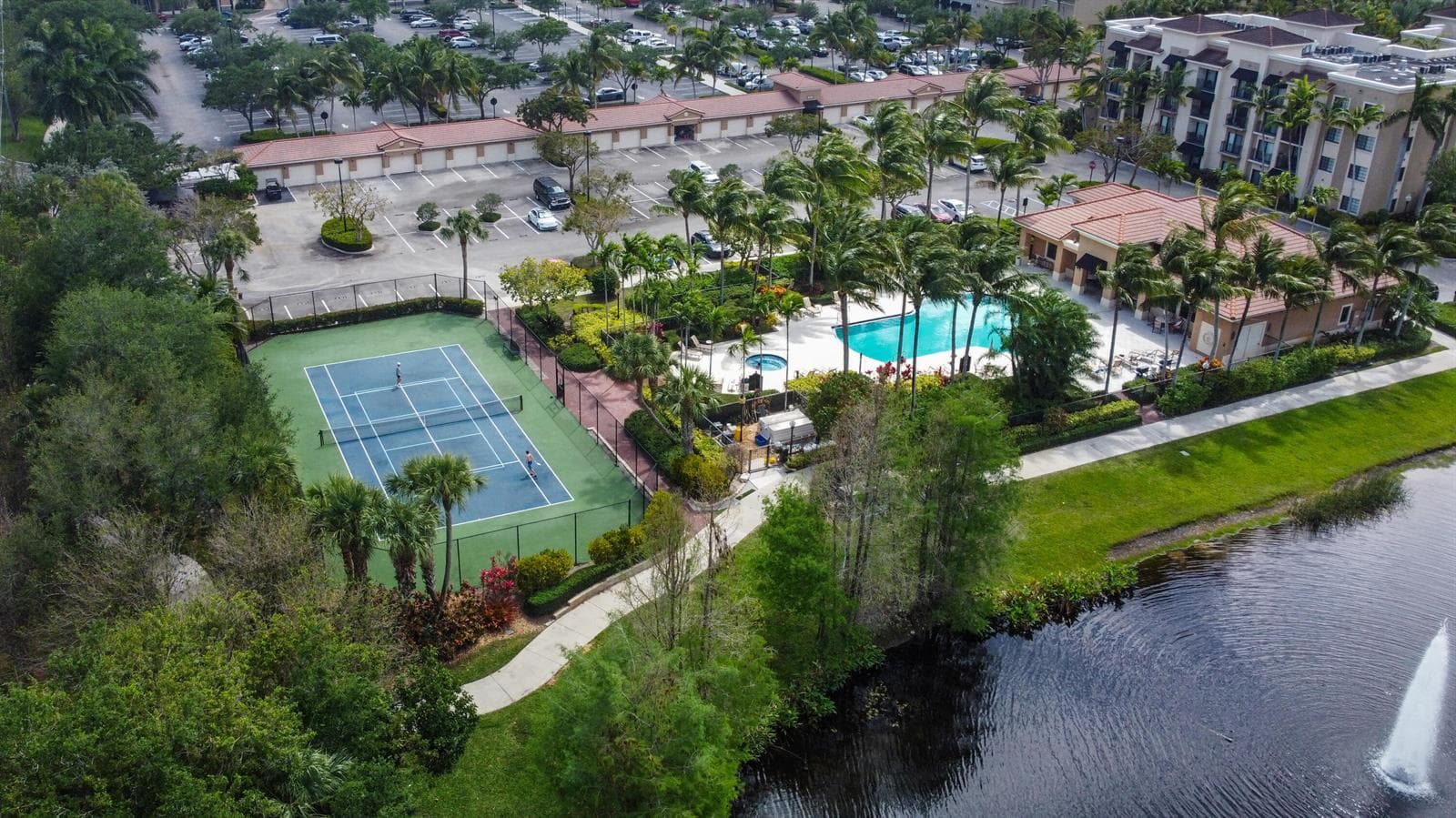 Aerial - Tennis and Clubhouse