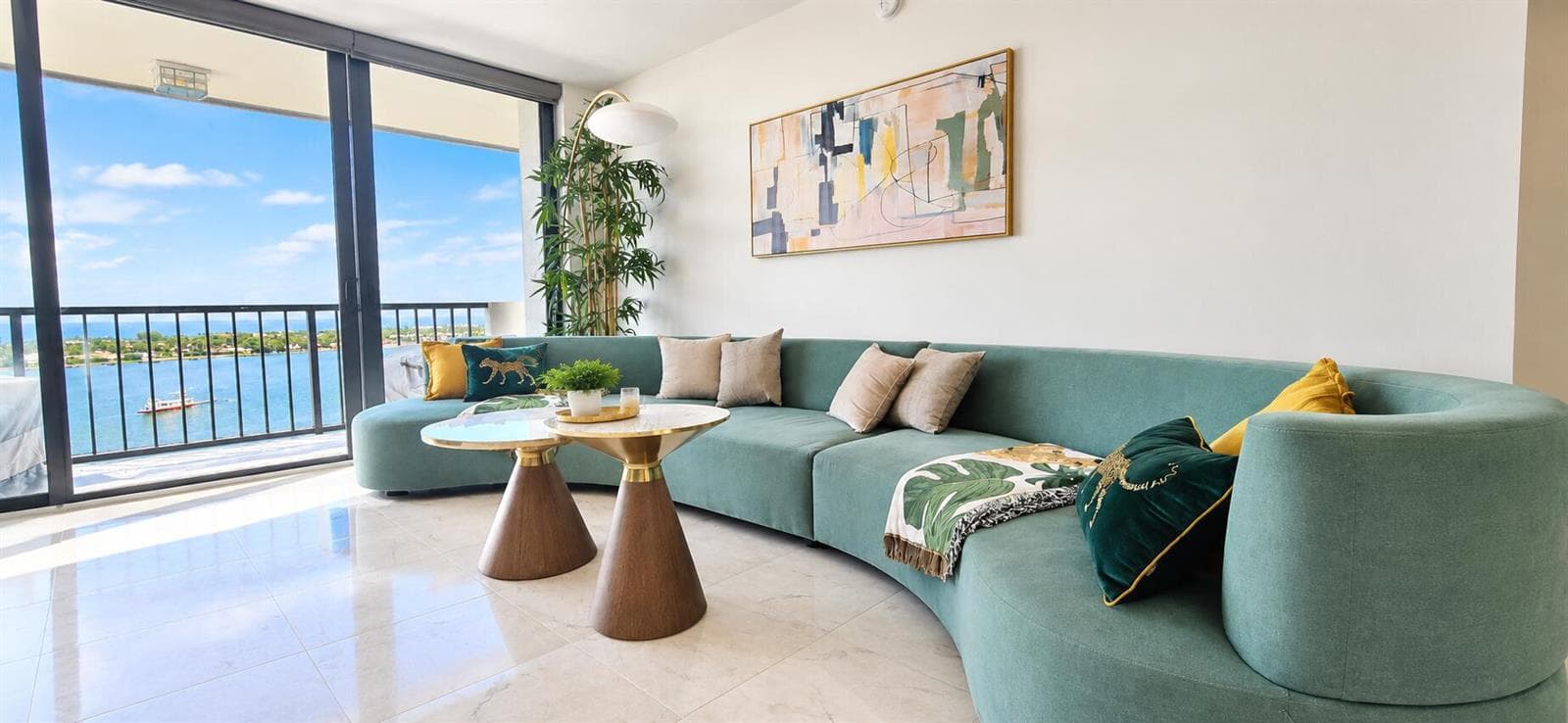 Sunlit Coastal Luxury Living Room