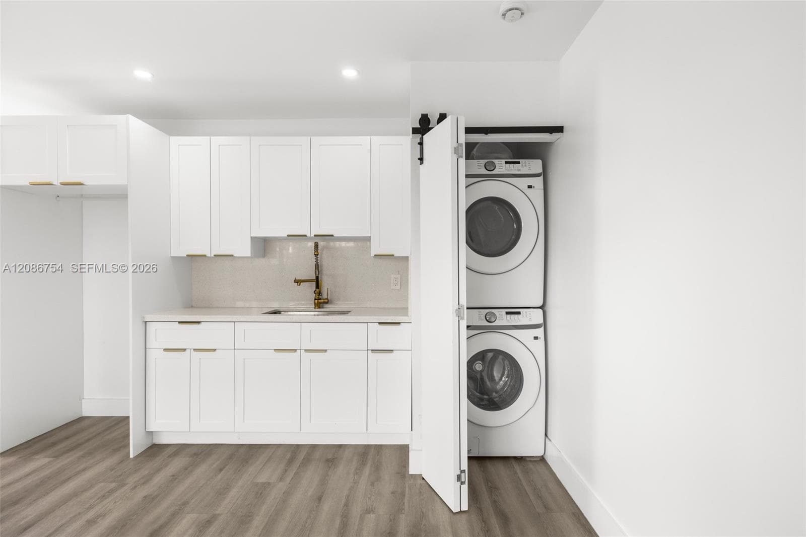 Family Room with Laundry Closet