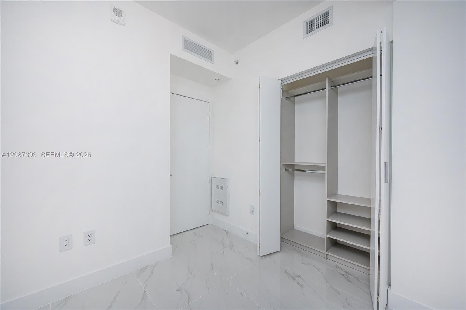 Den with a closet