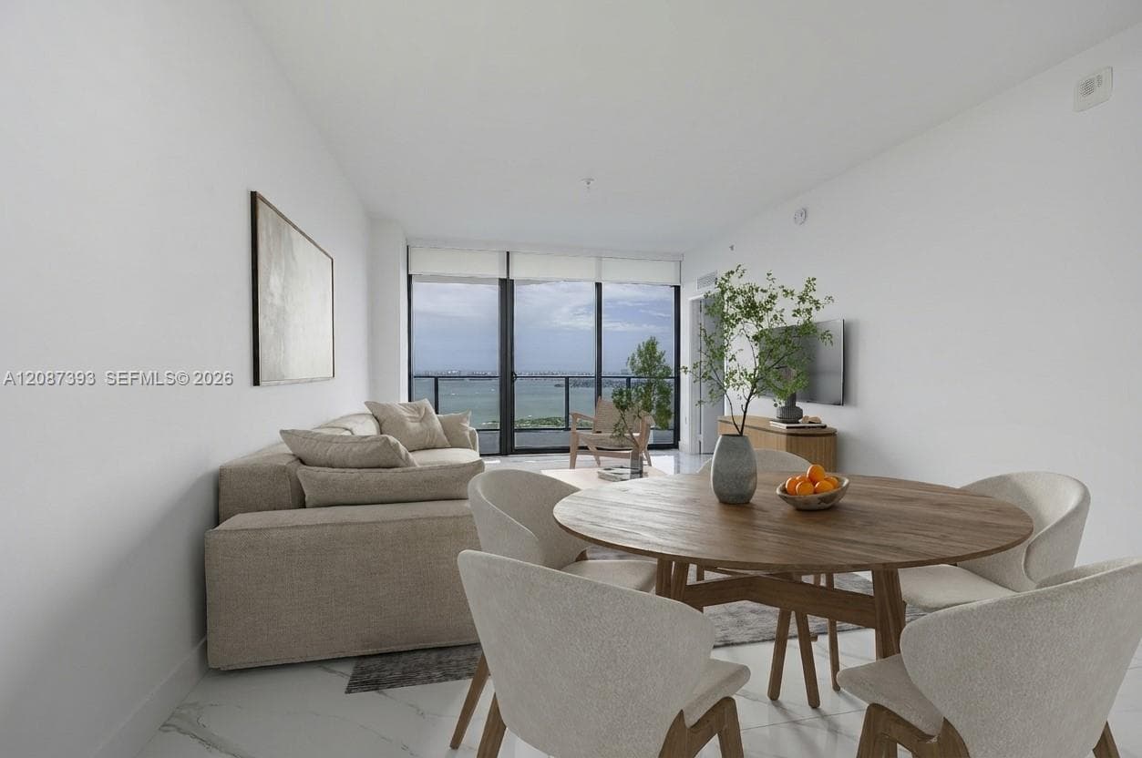 Dining-Living virtually staged