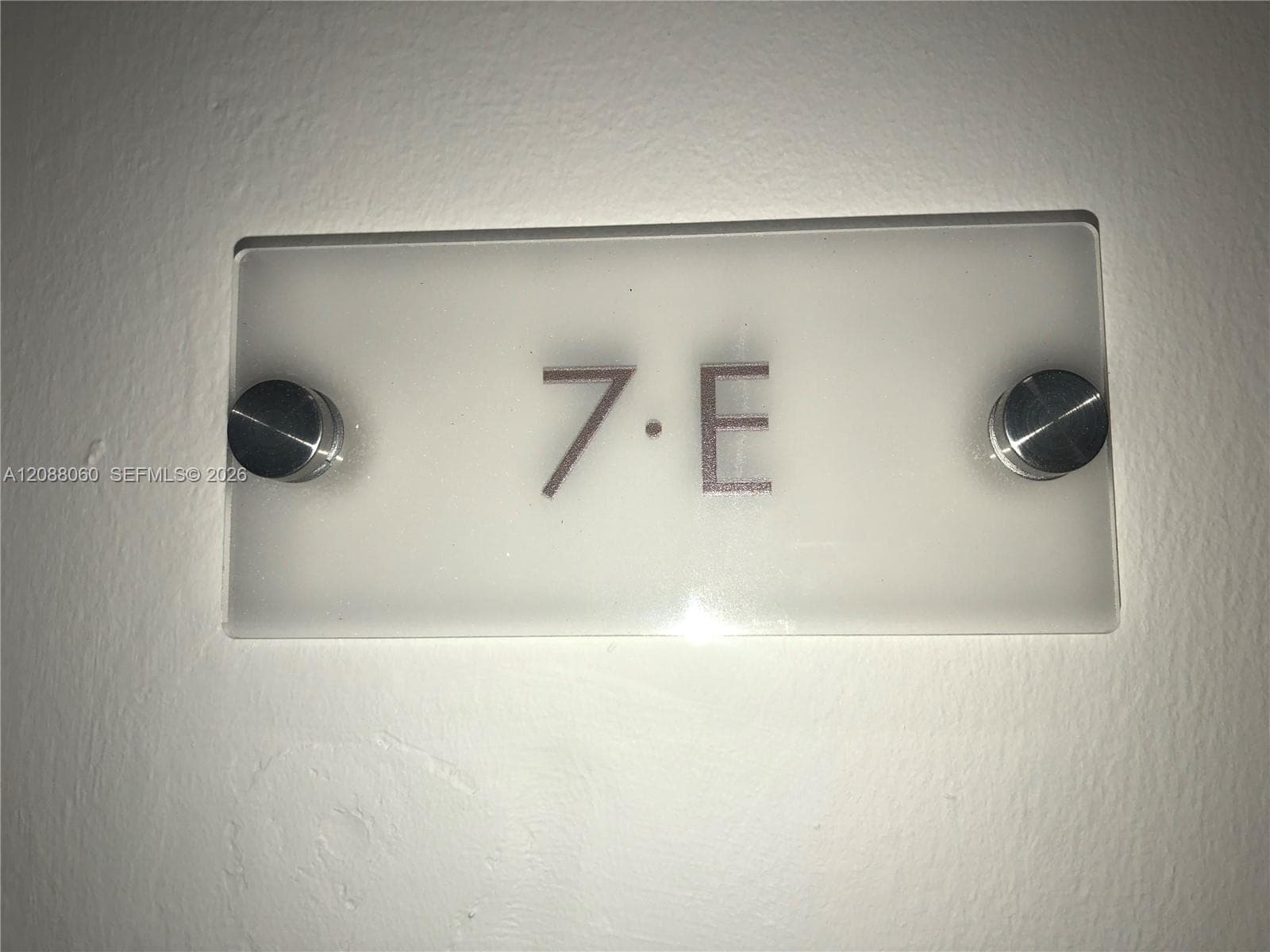 Unit 7E on 7th floor conveniently located 2 doors from the elevator