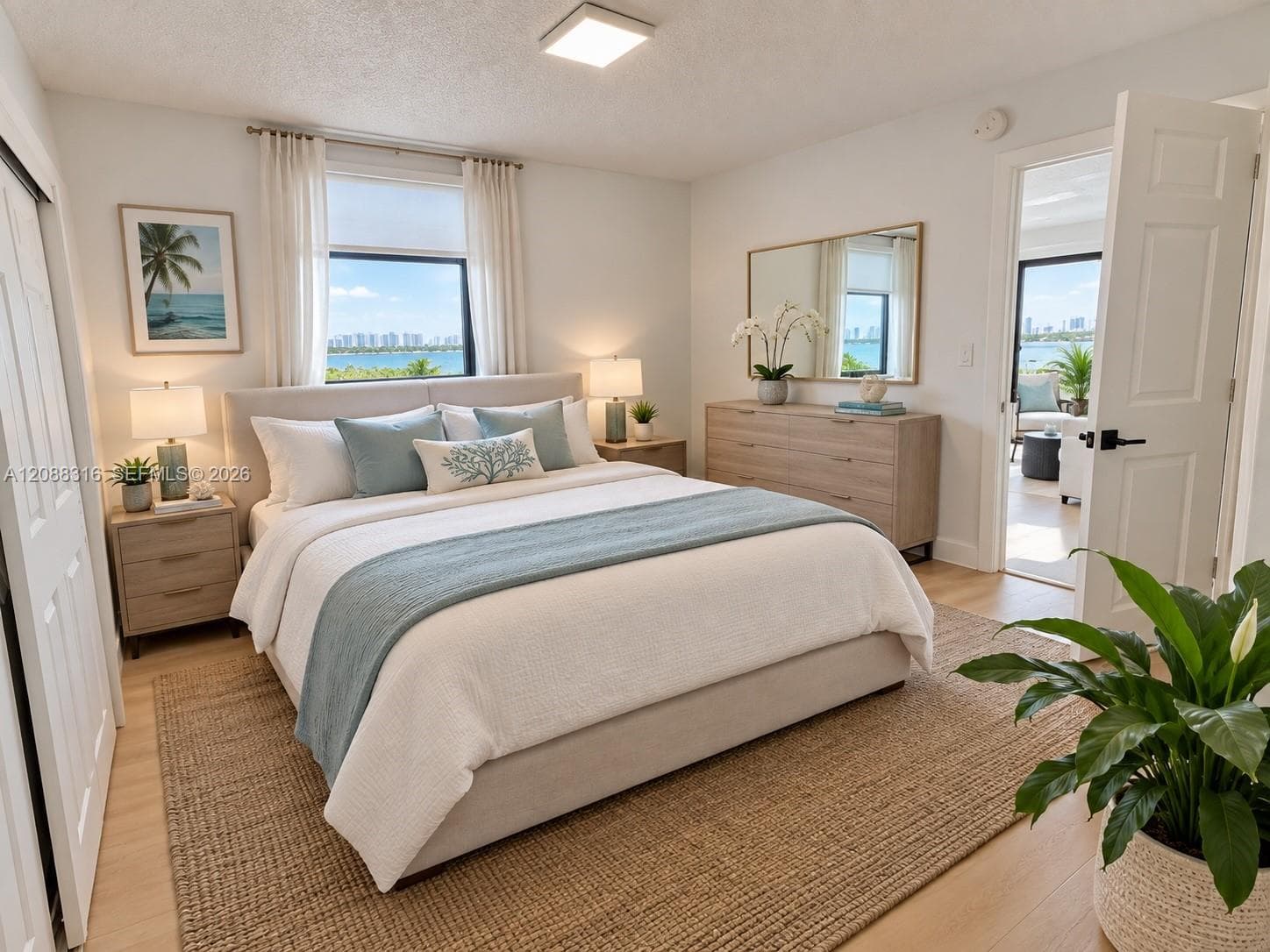 Spacious guest bedroom with ensuite bathroom and lots of walk-in closet space.