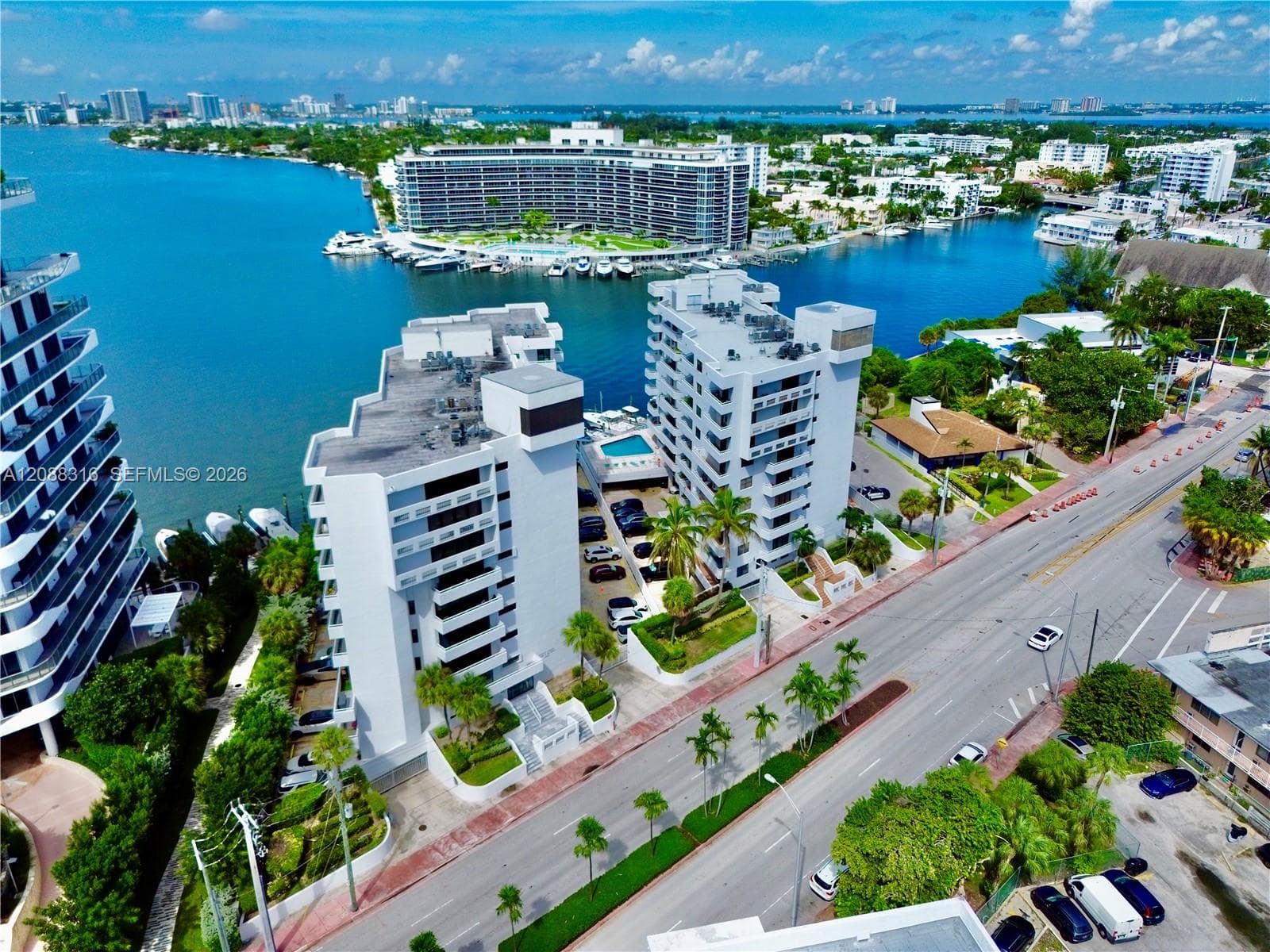 View from balcony of the marina.