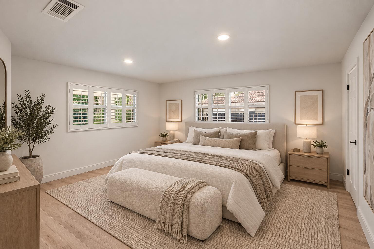 Primary bedroom - Staged