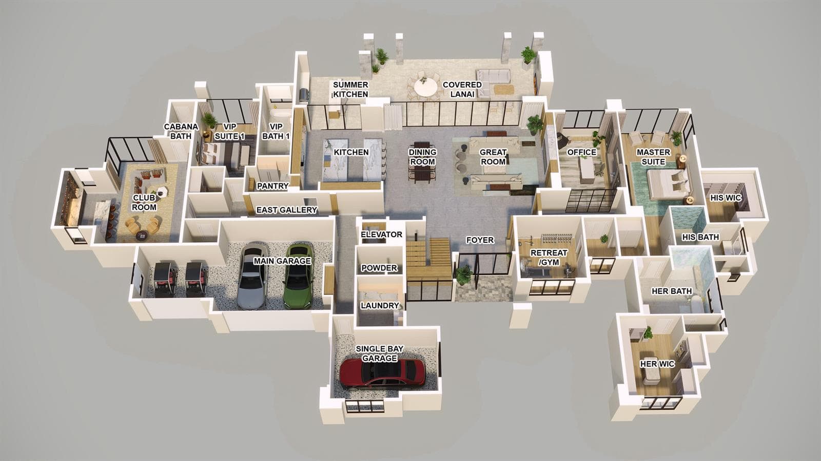 Le Bateau Floor Plan Rendering 1