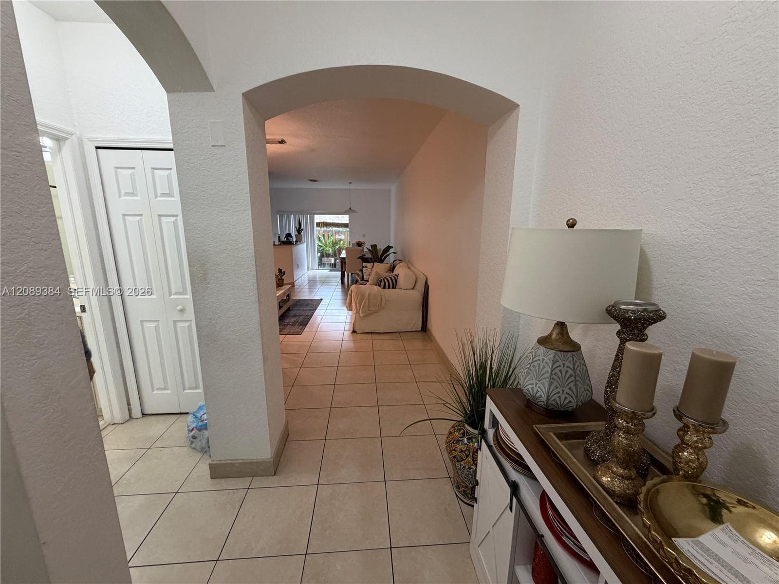Hallway to the bedroom on ground floor and the bathroom