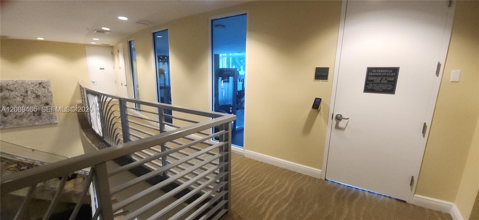 spacious fitness rooms