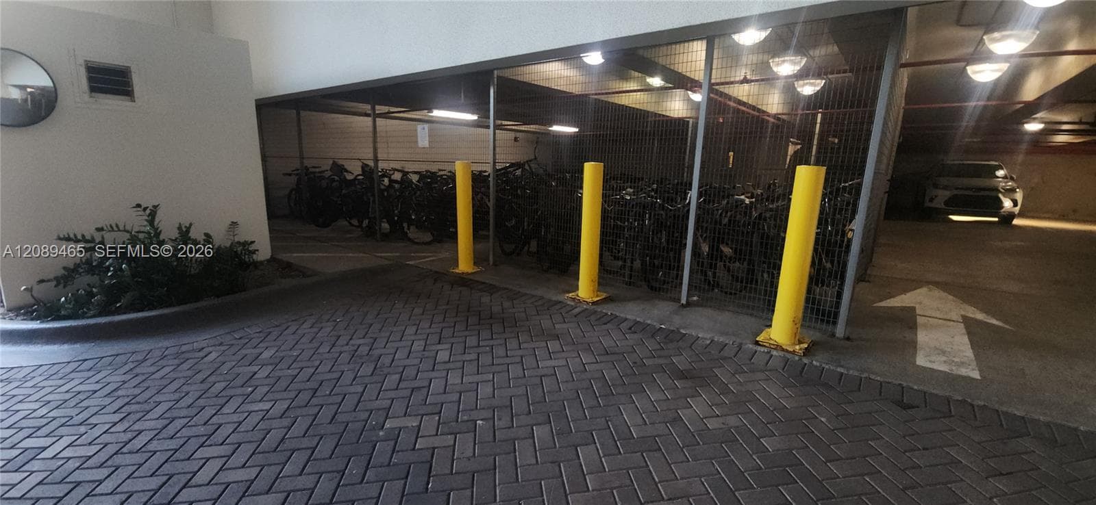 secured bike area