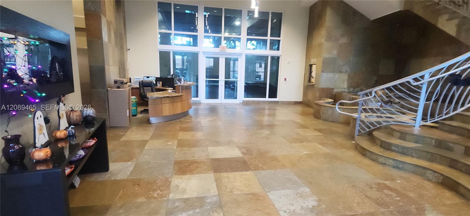 secured lobby entrance and exit area 24/7 and valet parking for guests too