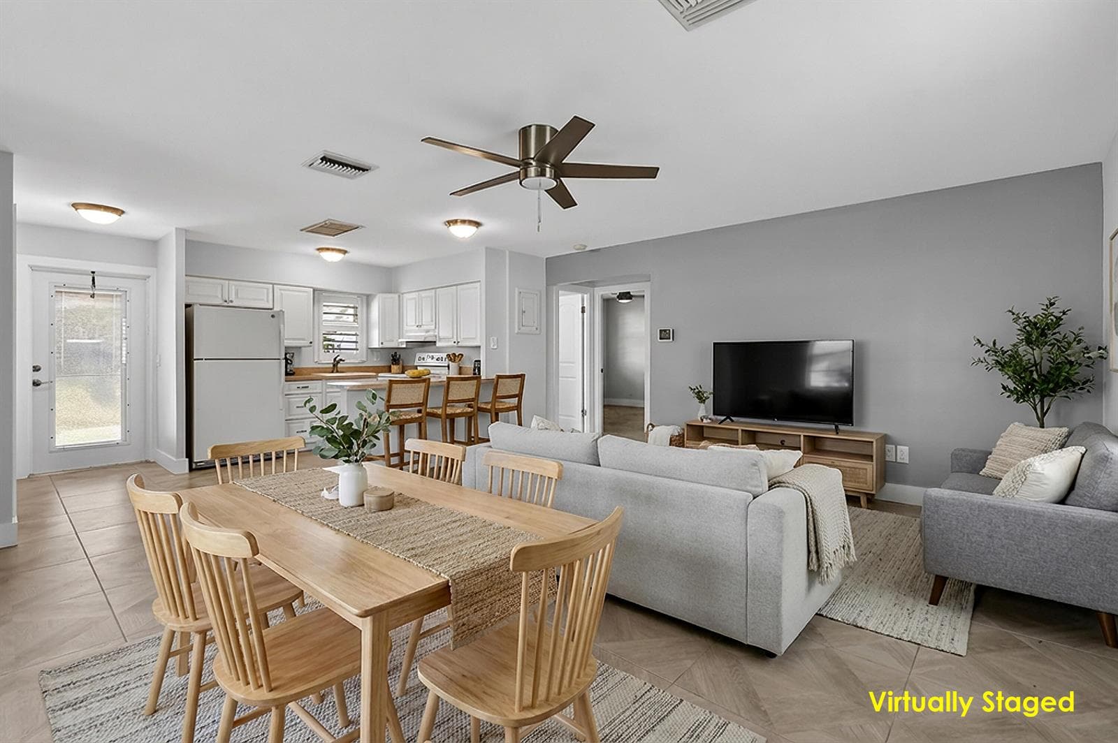 Living Room - Virtually Staged Labeled