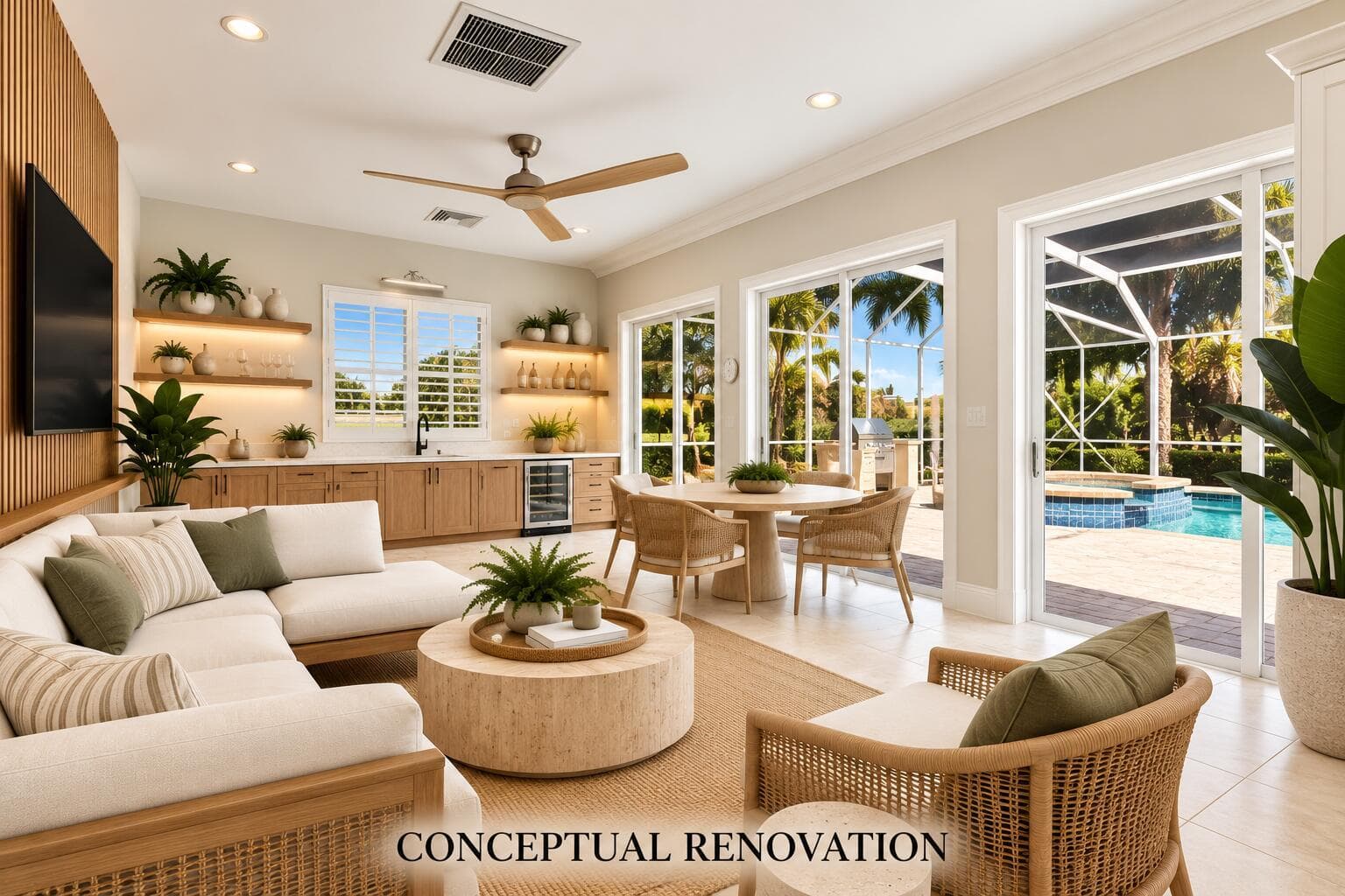 Coastal Sunroom Conceptual Renovation
