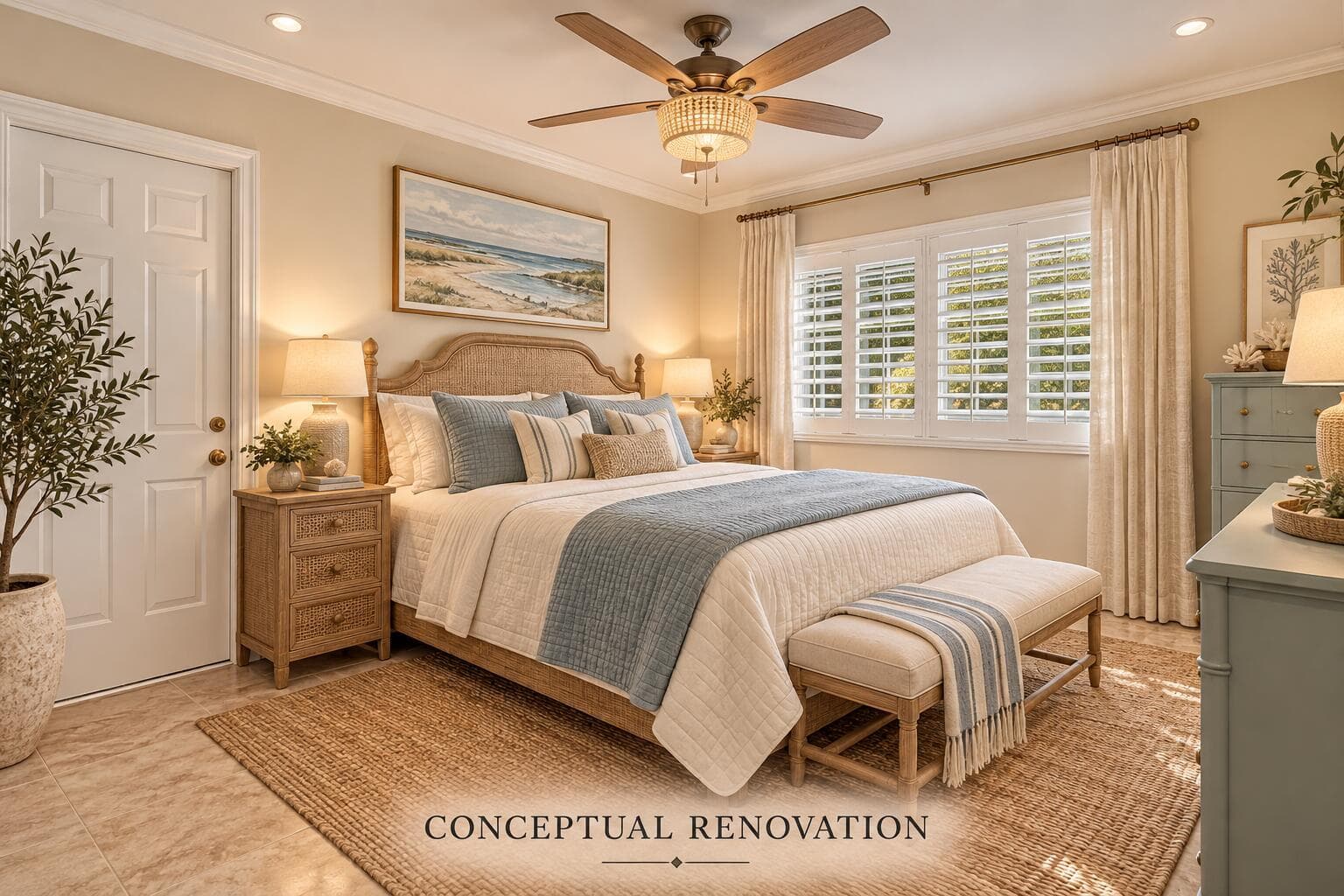 Coastal Bedroom Conceptual Renovation