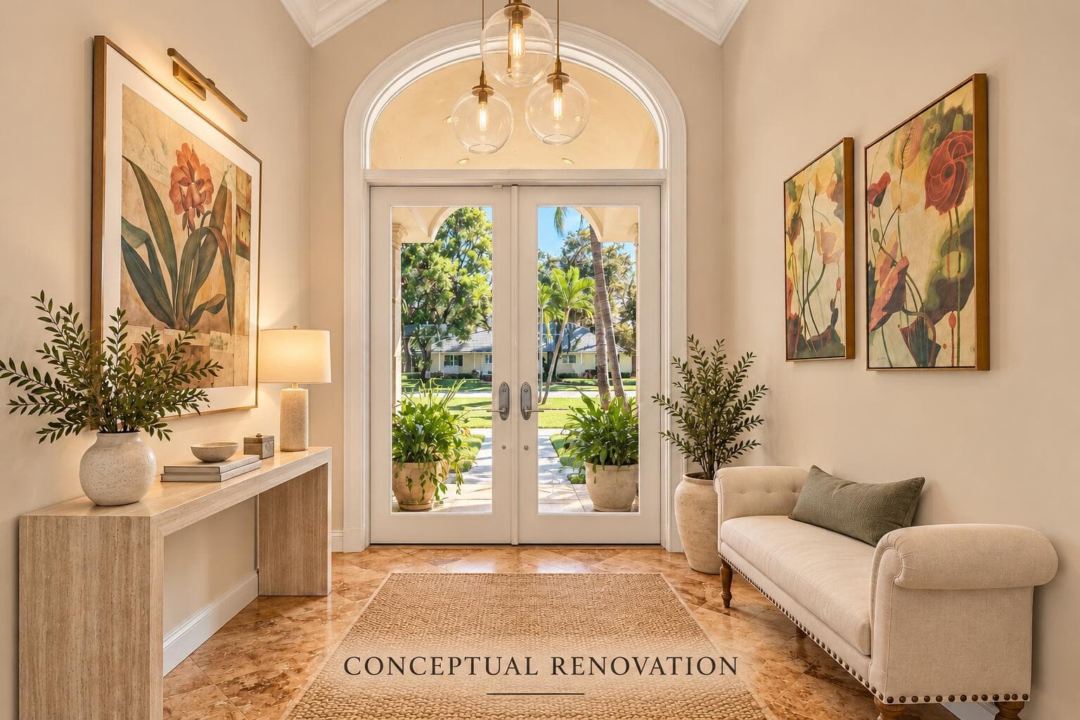 Elegant Foyer Renovation Concept