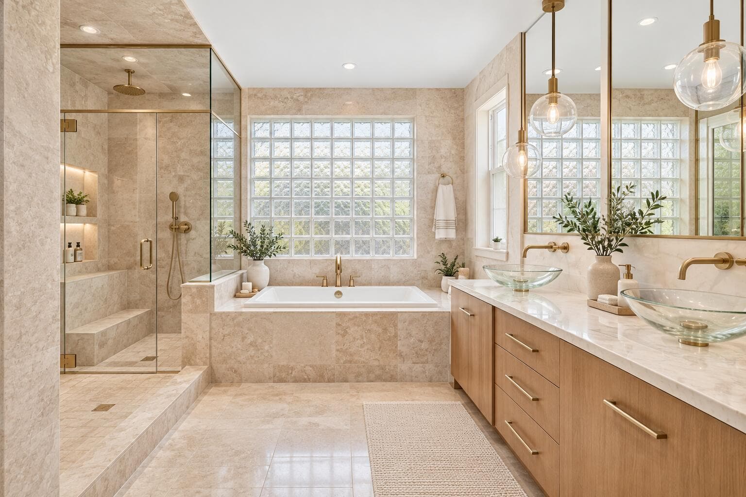 Luxurious Coastal Spa Bathroom