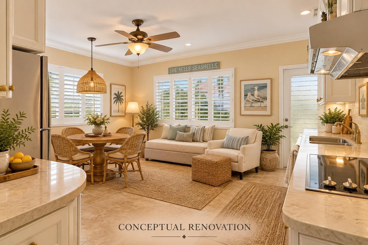 Coastal Cottage Kitchen Nook