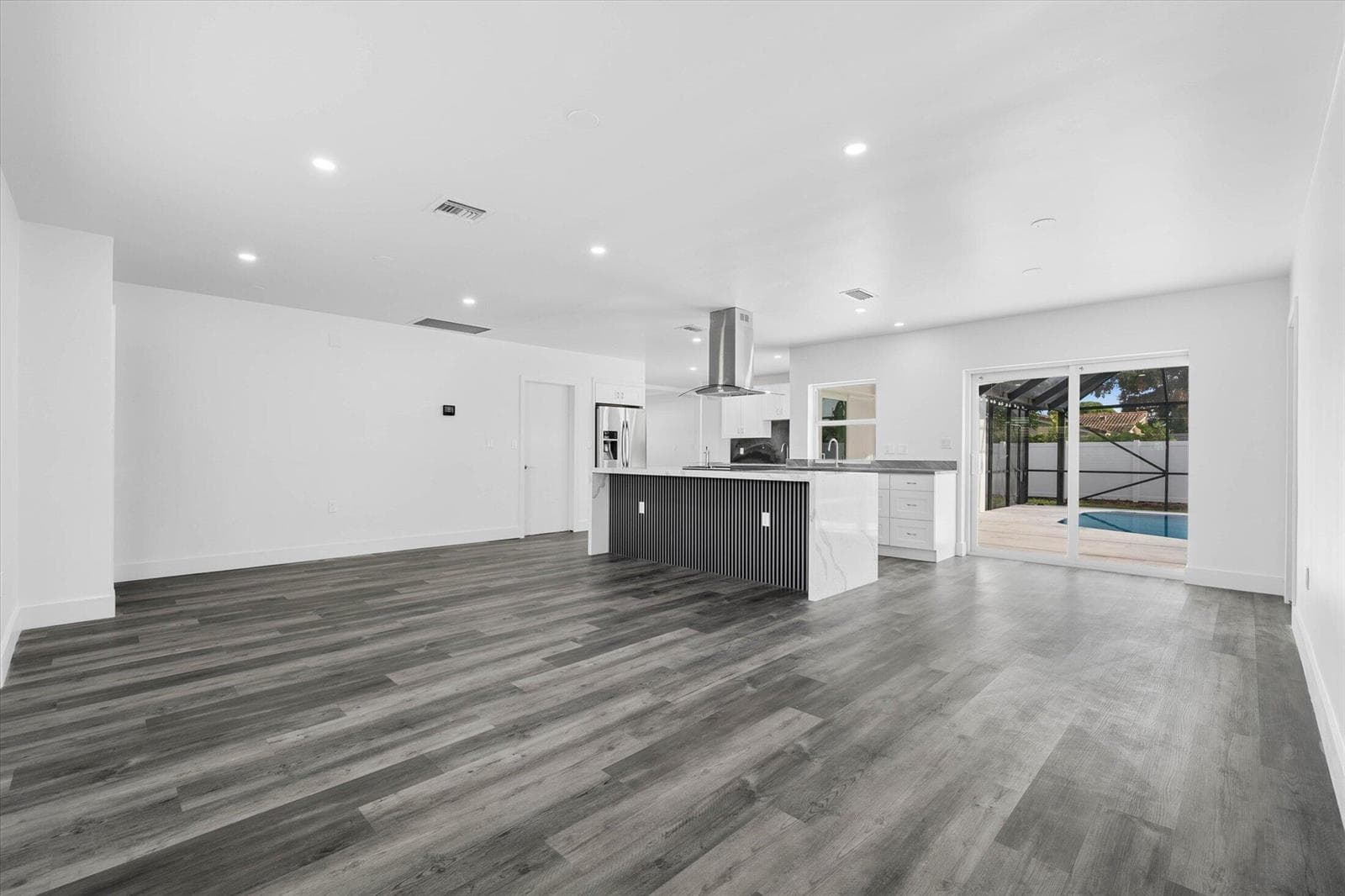 Family, Dining and Kitchen View