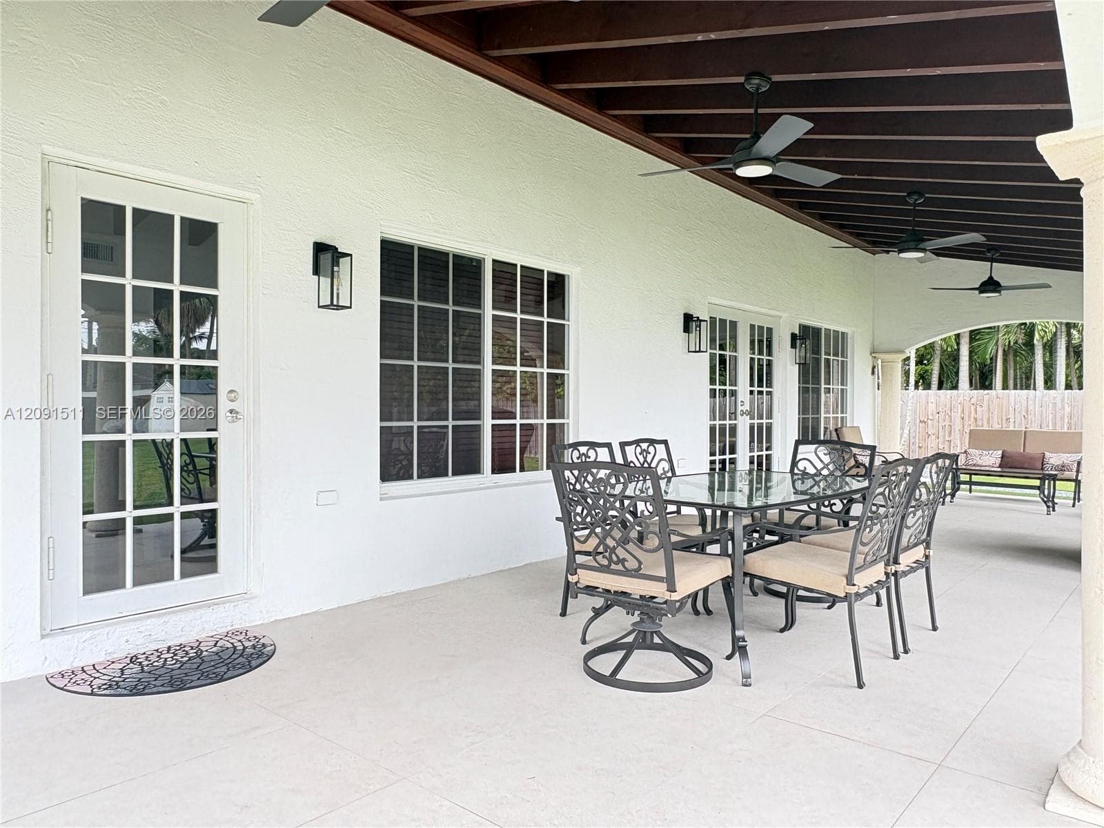 Large covered terrace