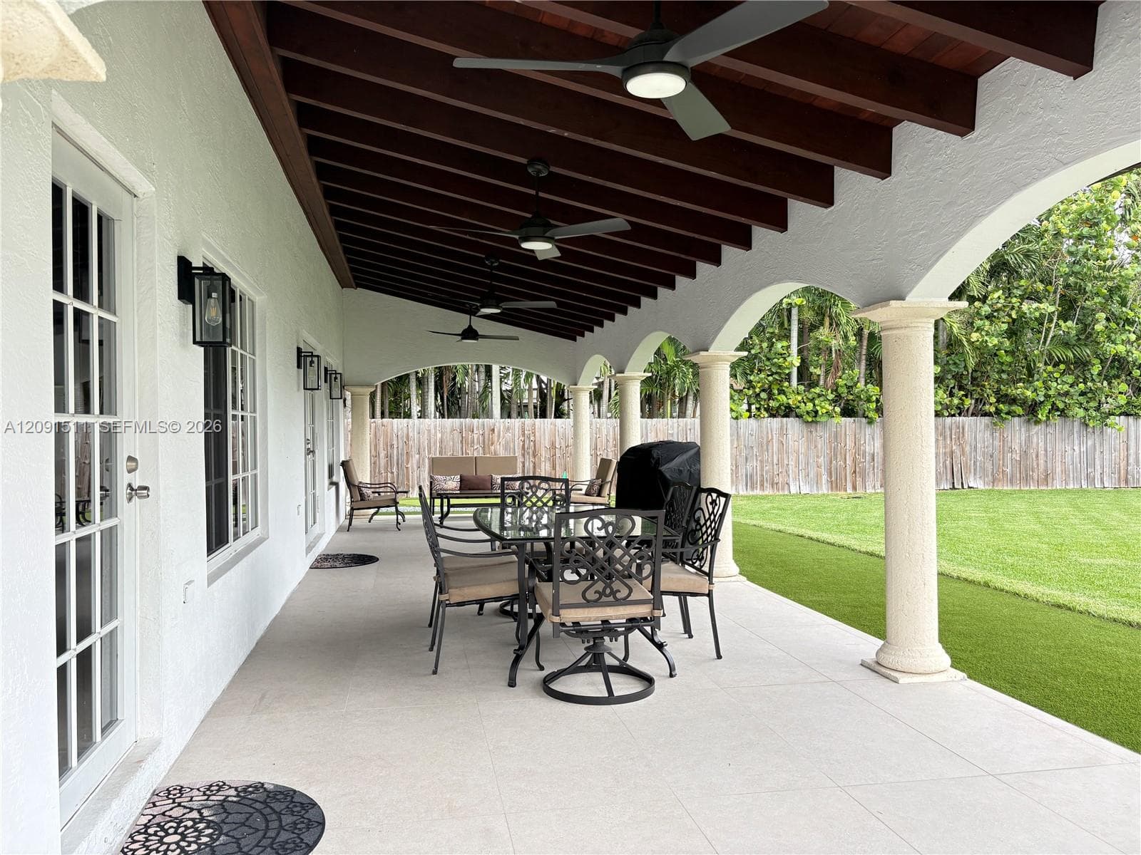 Large covered terrace