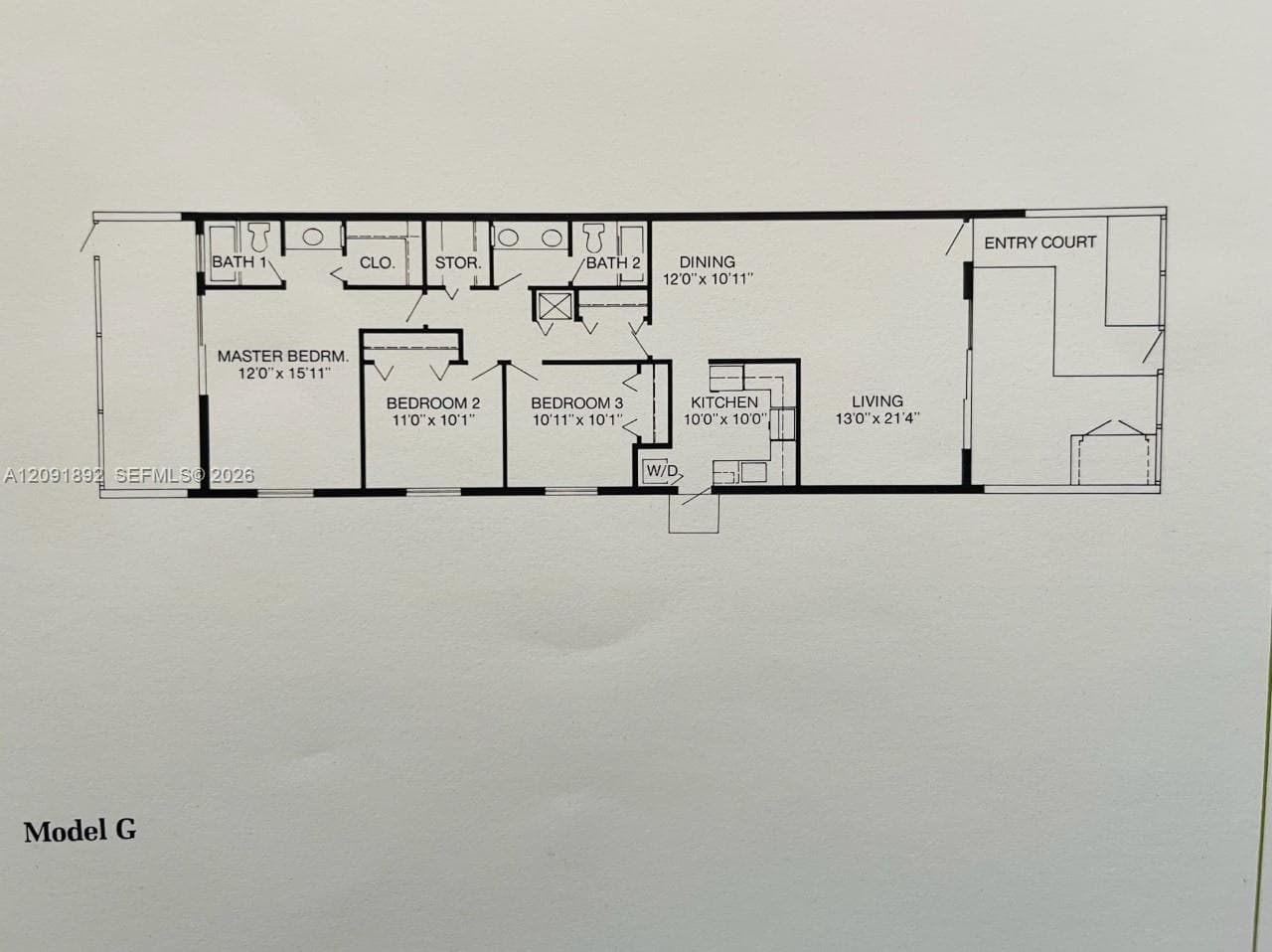 "G" Model Floor Plan