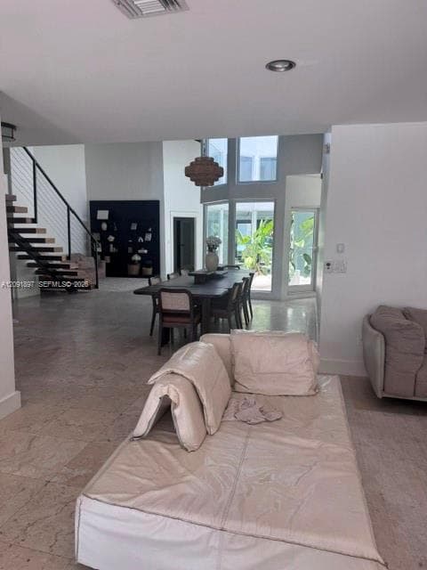 view from Florida room towards entrance
