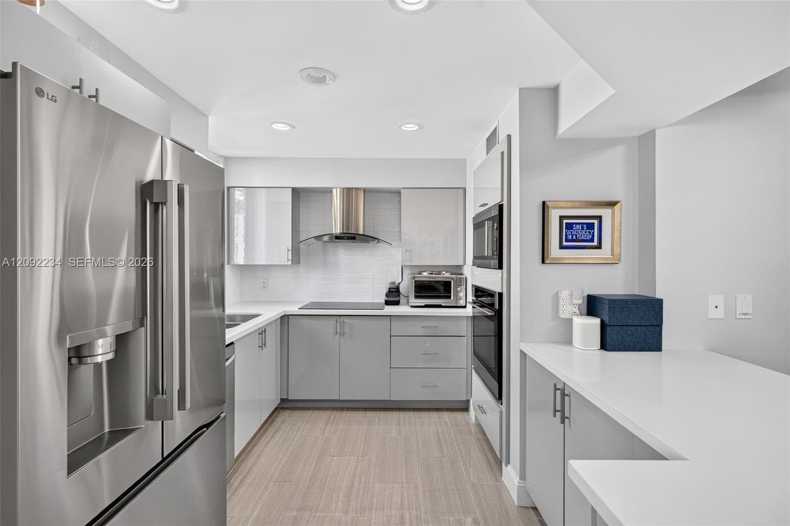 Desirable Muted Monochromatic Gray and Stainless Steel Combination