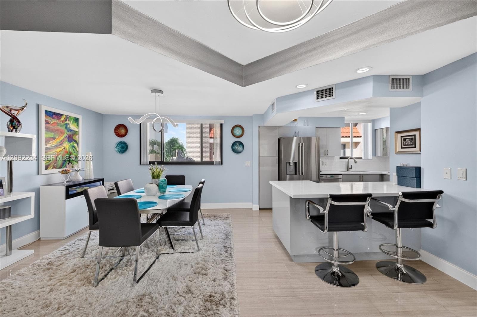Plenty of Open Floor Space for a Dining Room Table