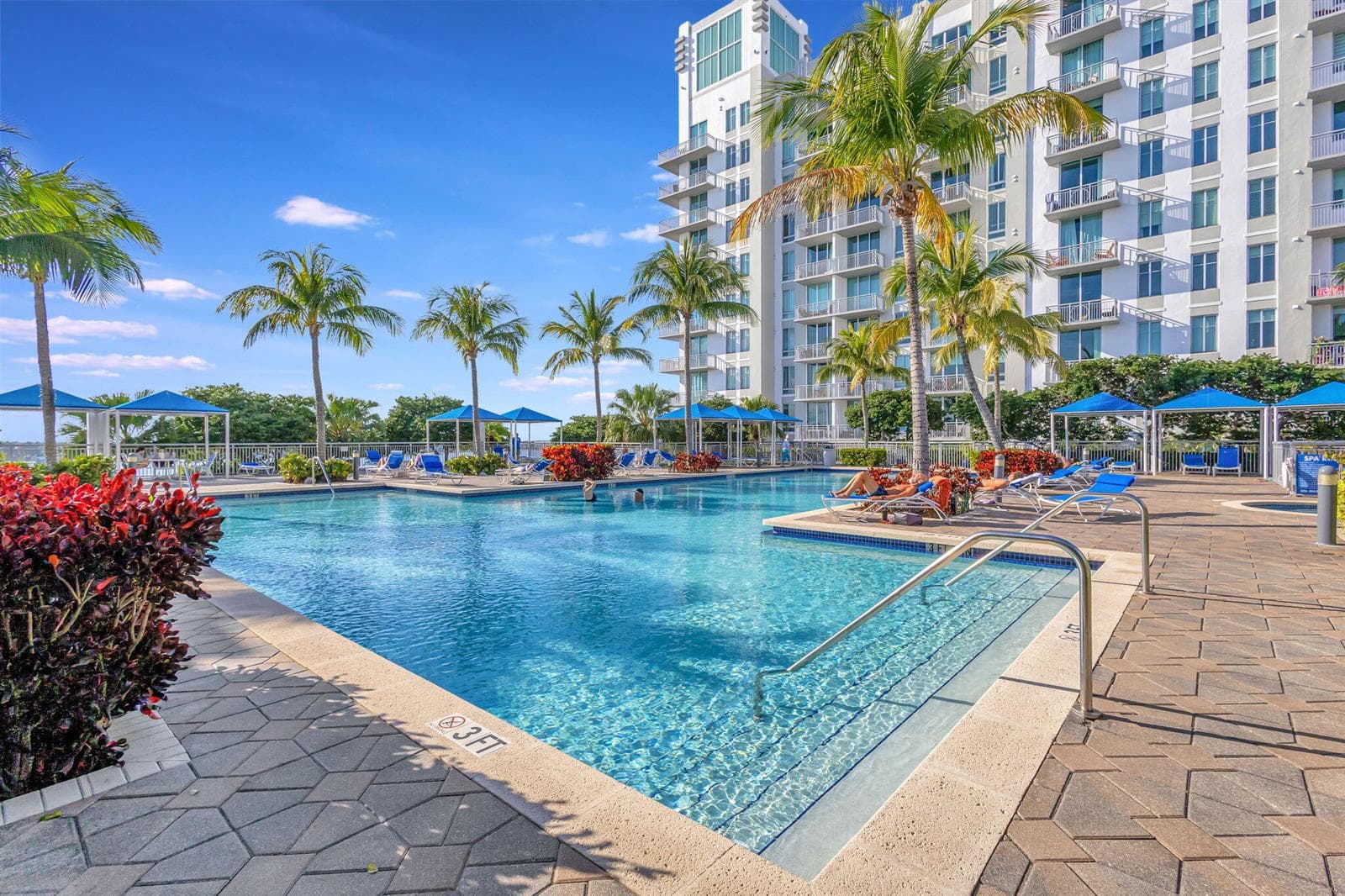 Salt Chlorinated, heated pool