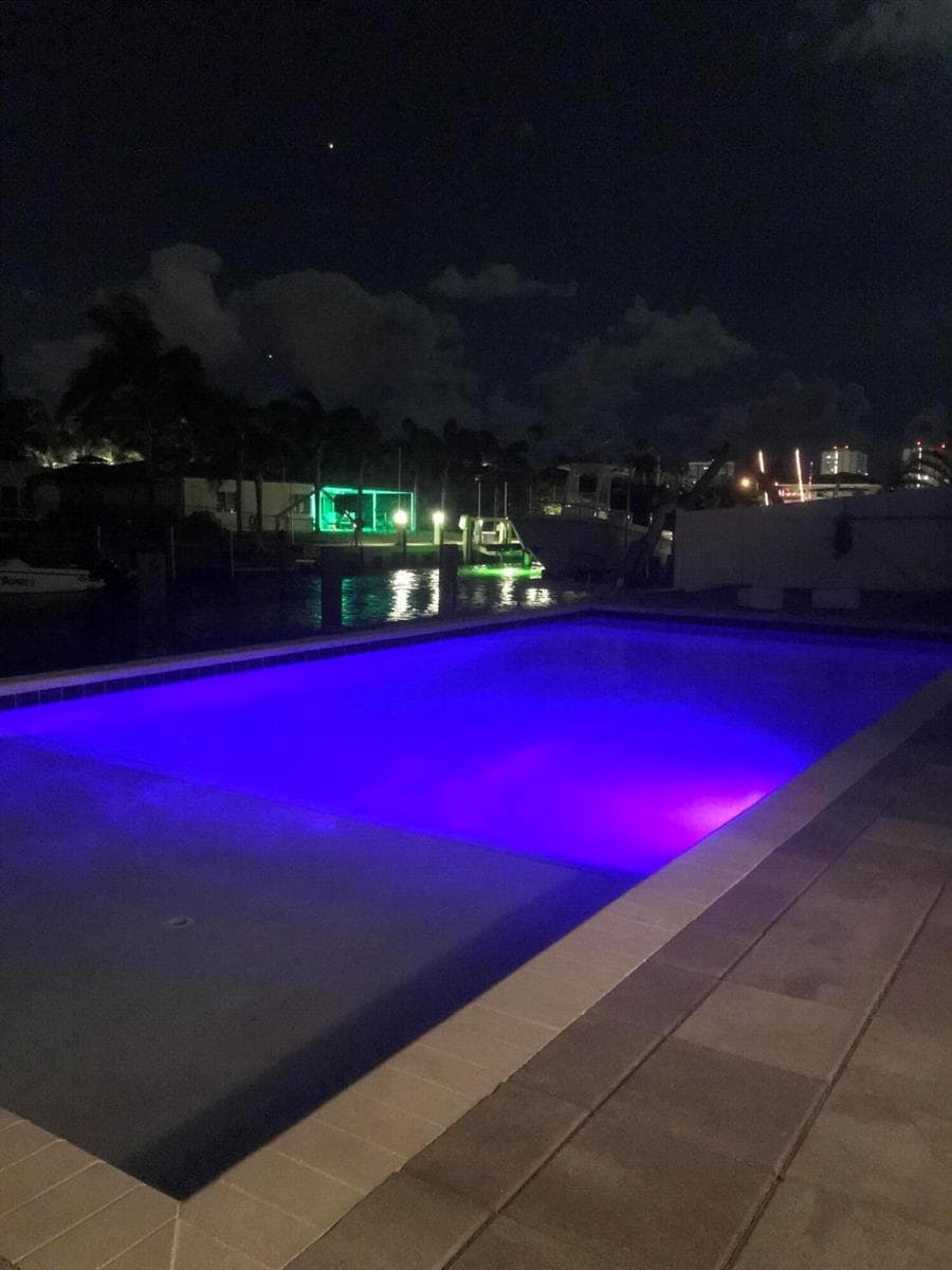Night pool shot