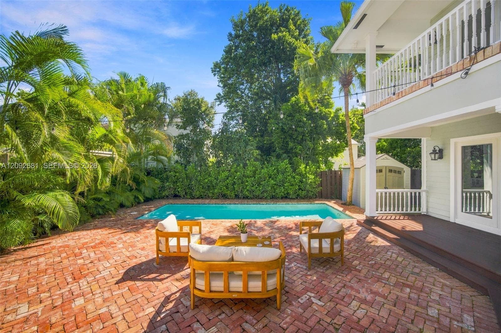 Heated Pool with Wood Deck
