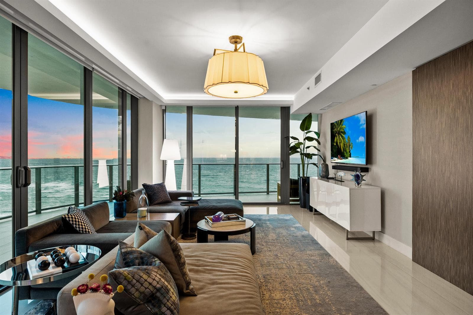 Living Room At Sunset