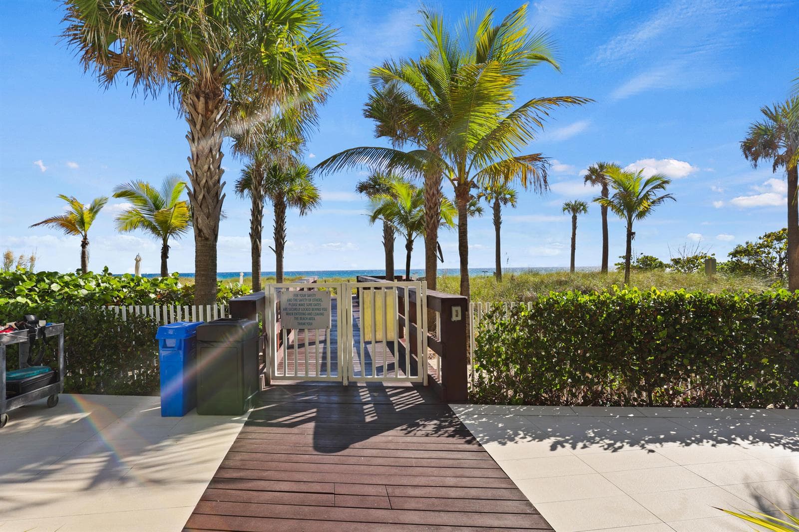 Entrance to Sabbia's Private Beach