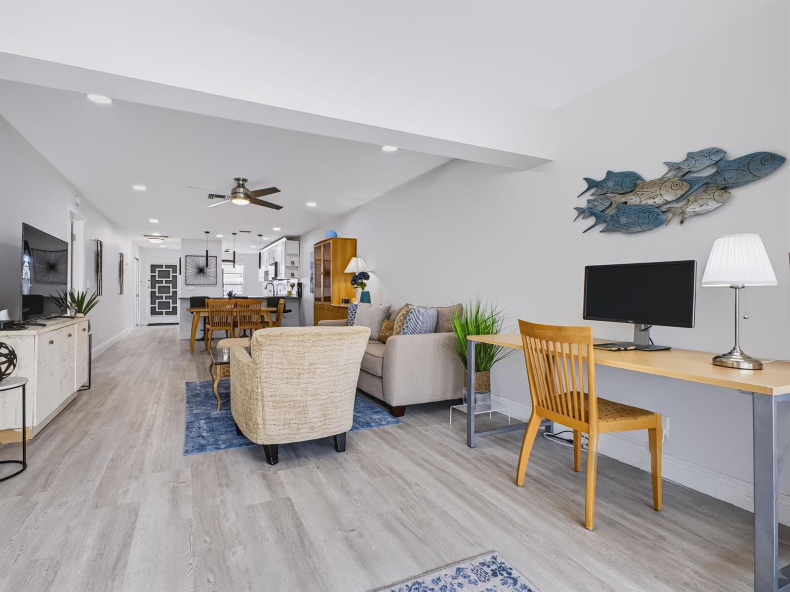 Living to Dining Kitchen Foyer