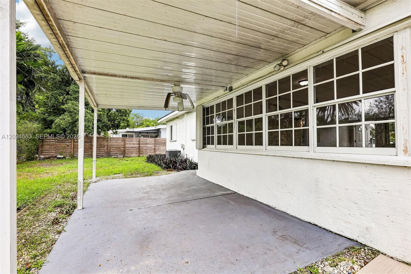 Covered back patio