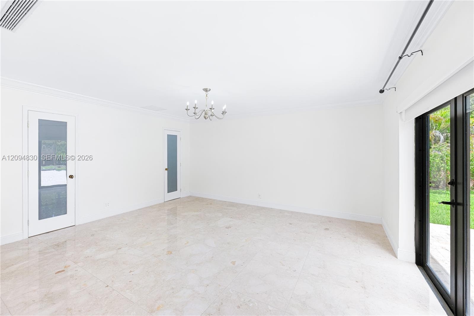 Primary Bedroom with pool view