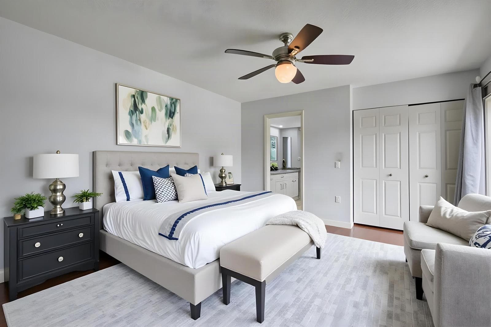 Virtually Staged Primary Suite