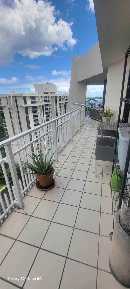 Extra long open balcony exclusive to this unit.