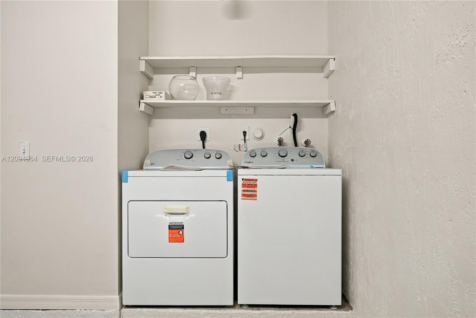 New washer and dryer