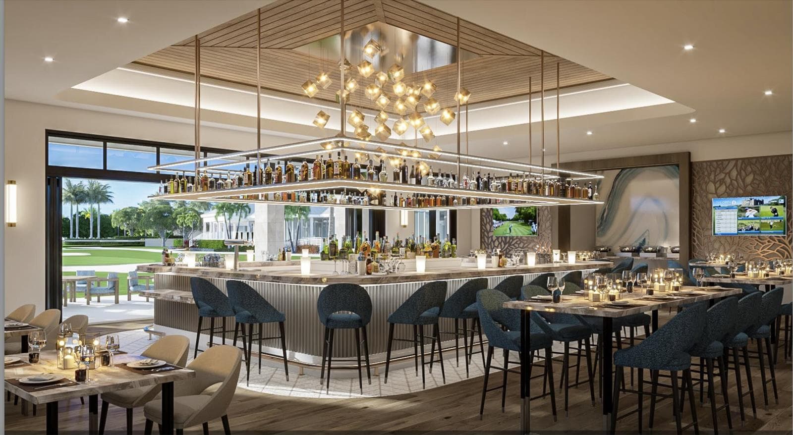St Andrews Lakeside gathering bar render