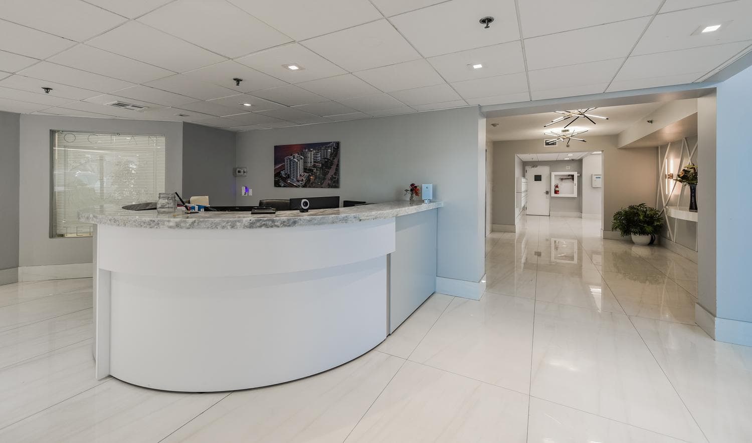 Consierge desk lobby
