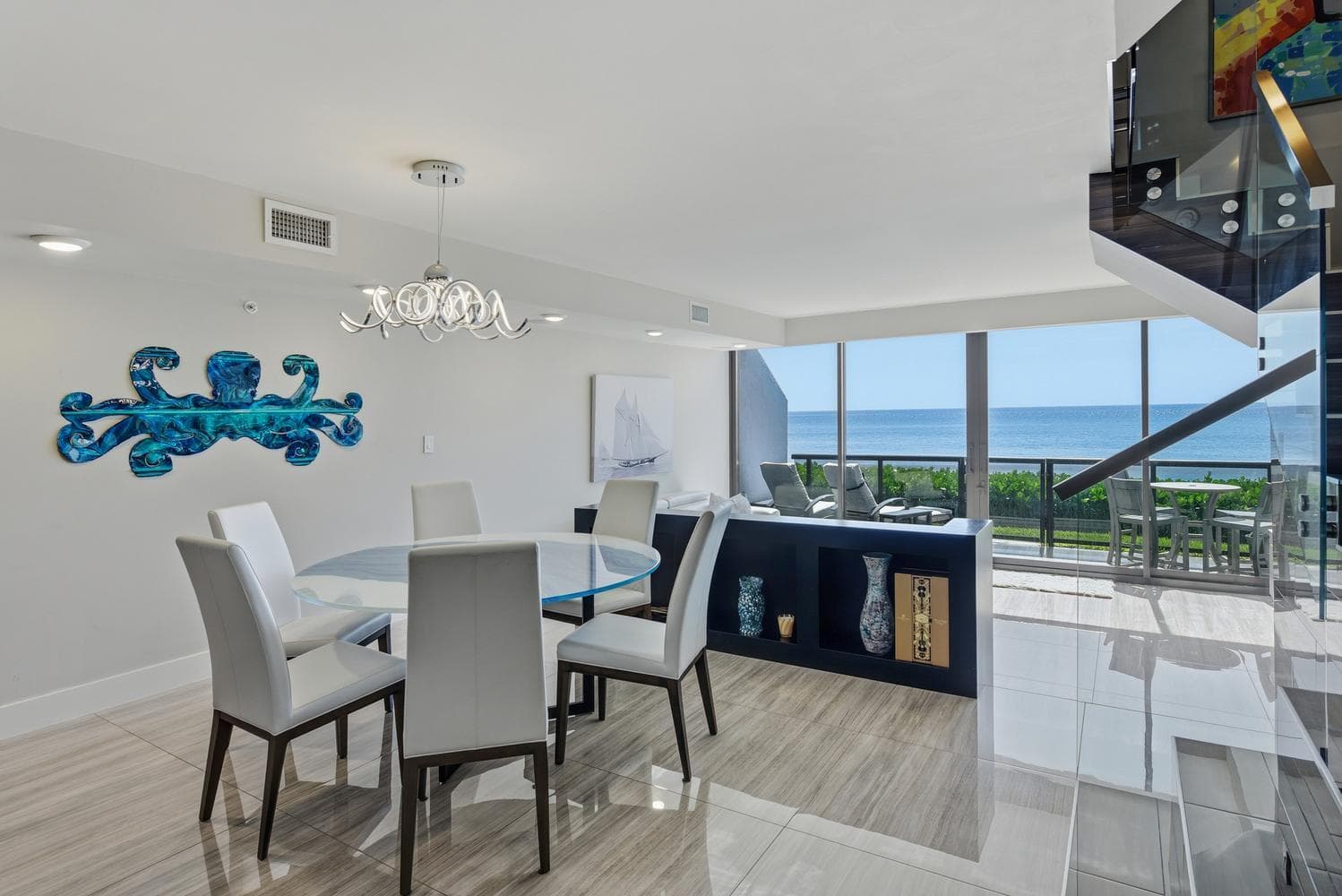 Dining into living room