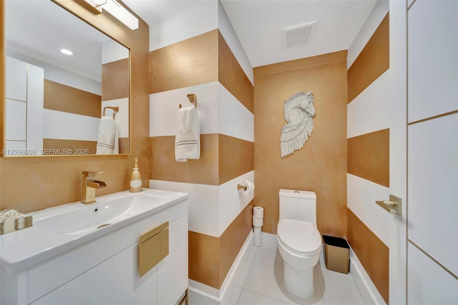Half bath off living area on 2nd floor