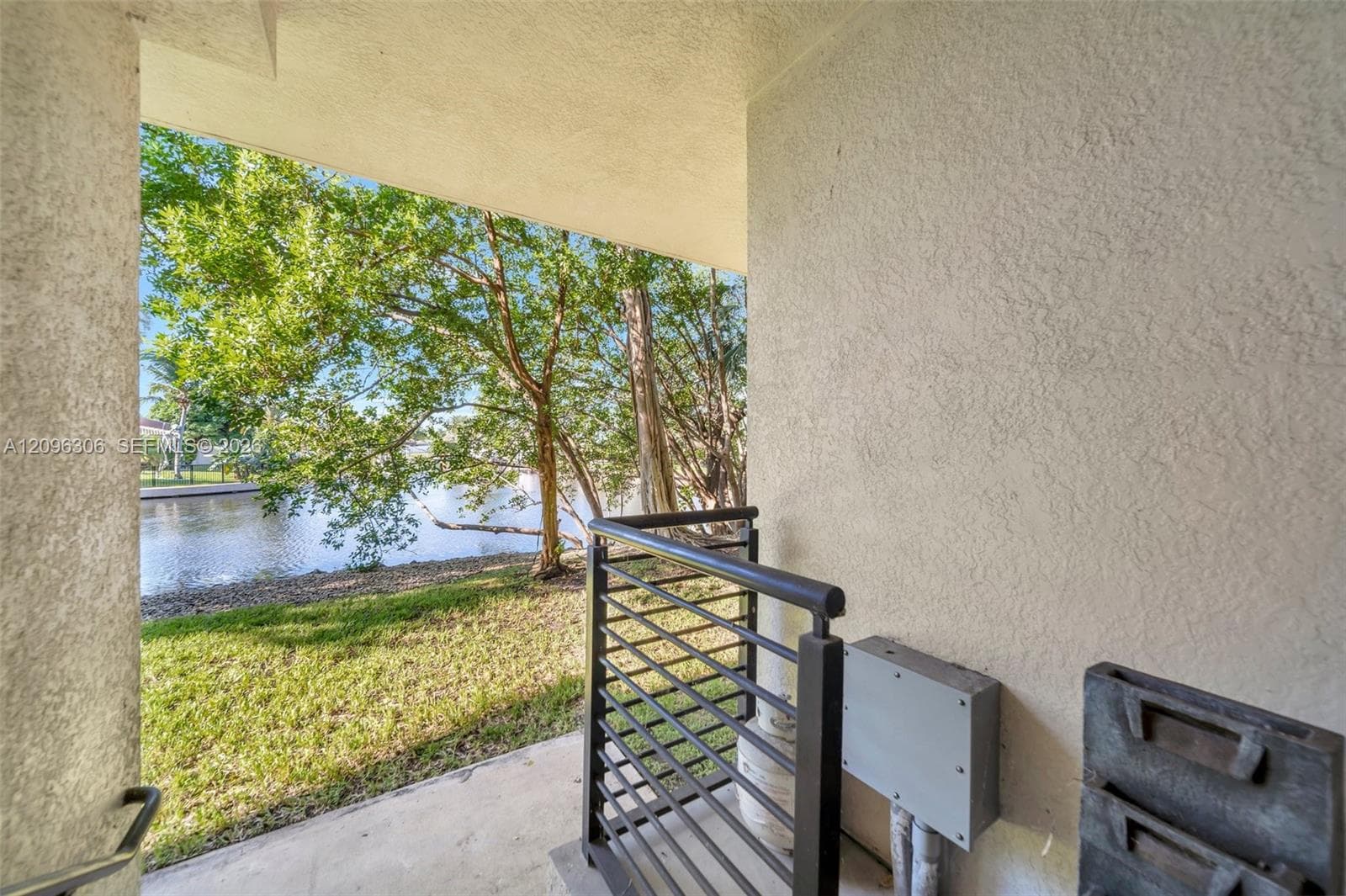 Back porch leading to water