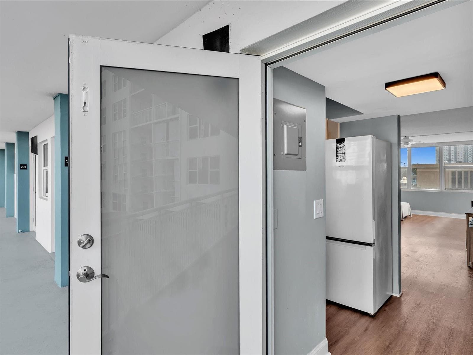 Hurricane doors and windows.