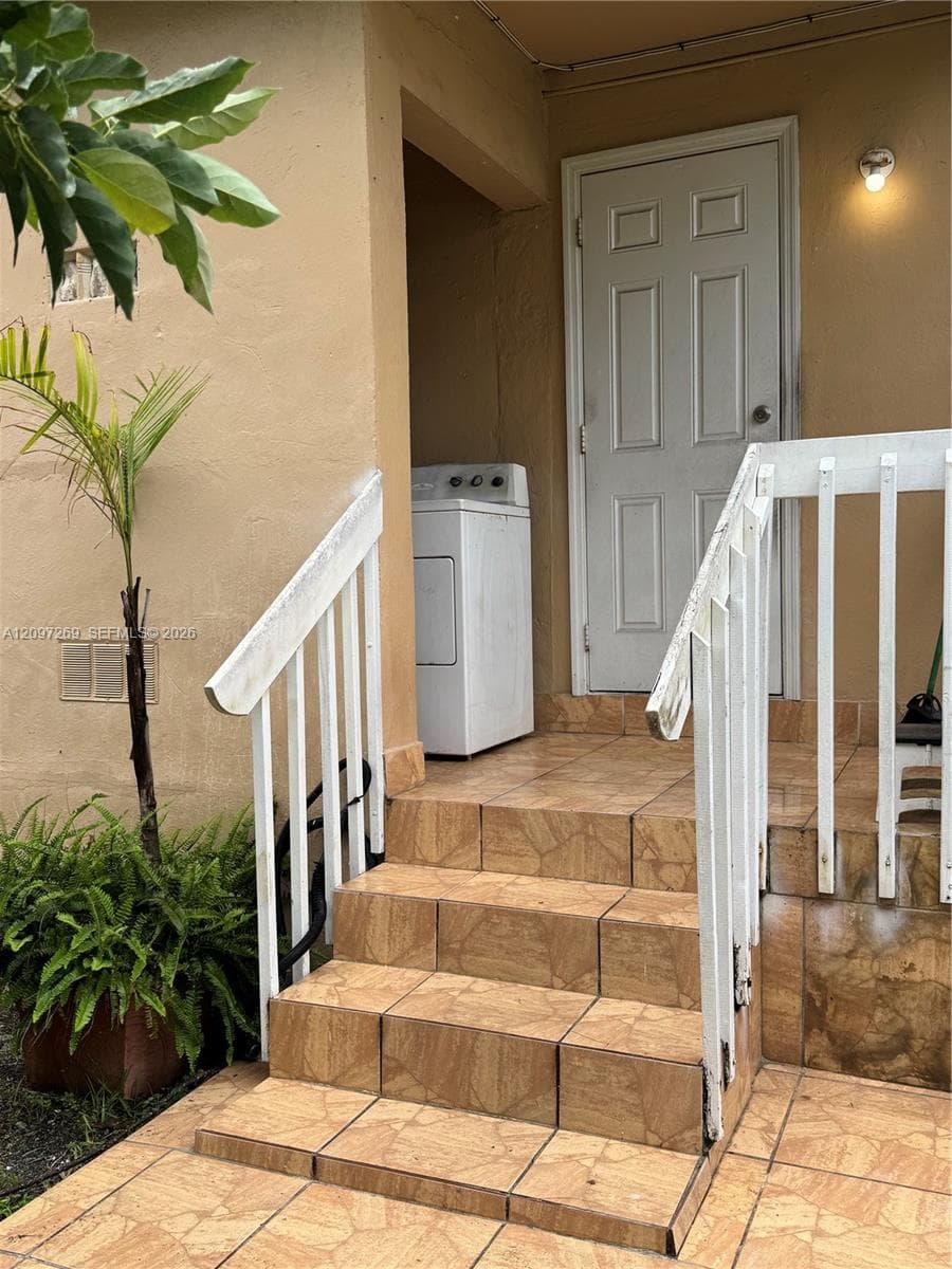 Backdoor with direct access to backyard.