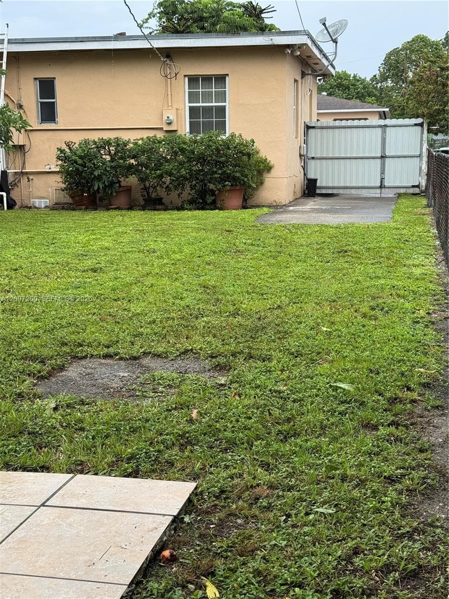 Outdoor space with potential for so much.