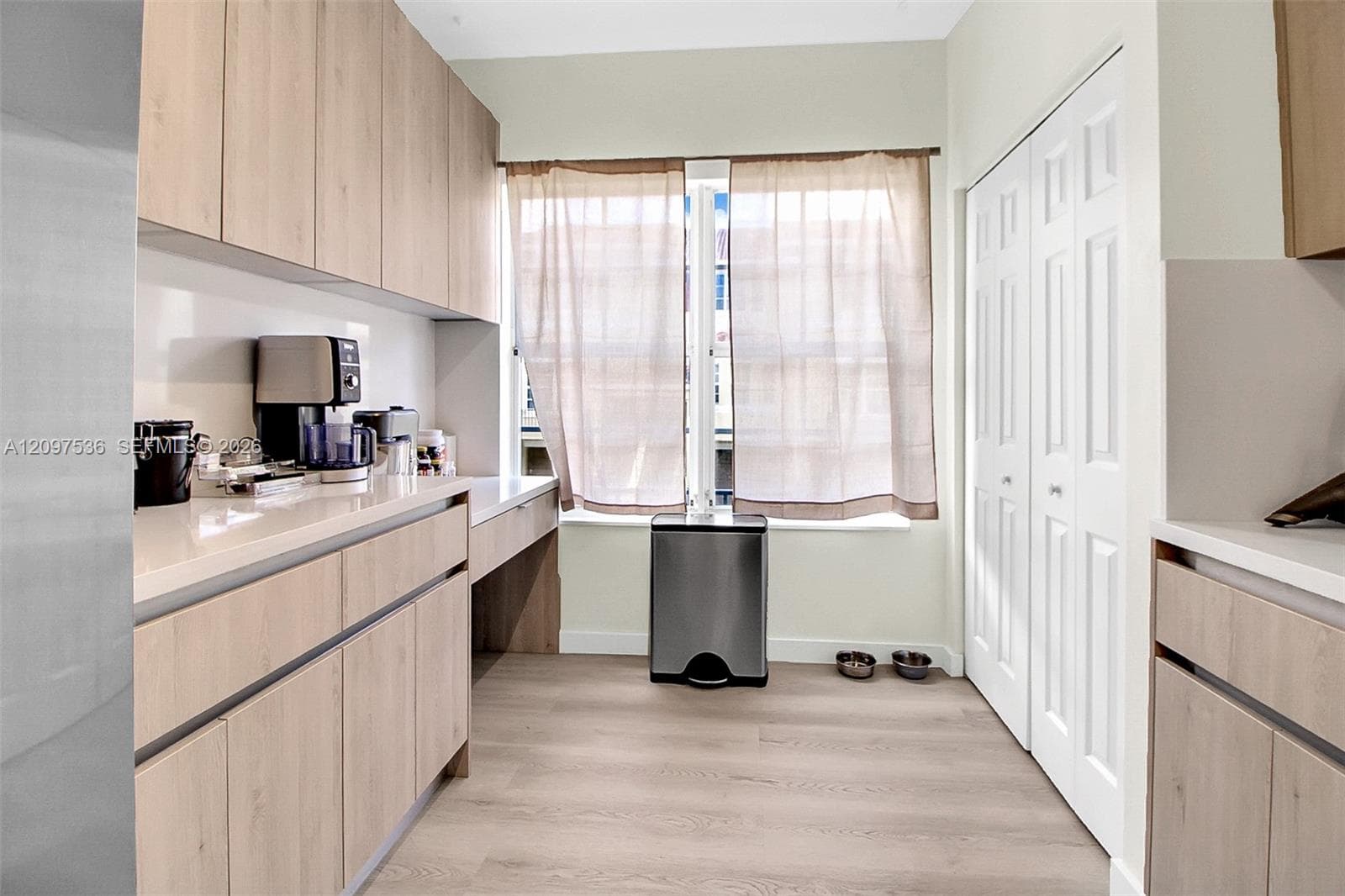 Eat in kitchen or add more shelves for extra pantry space