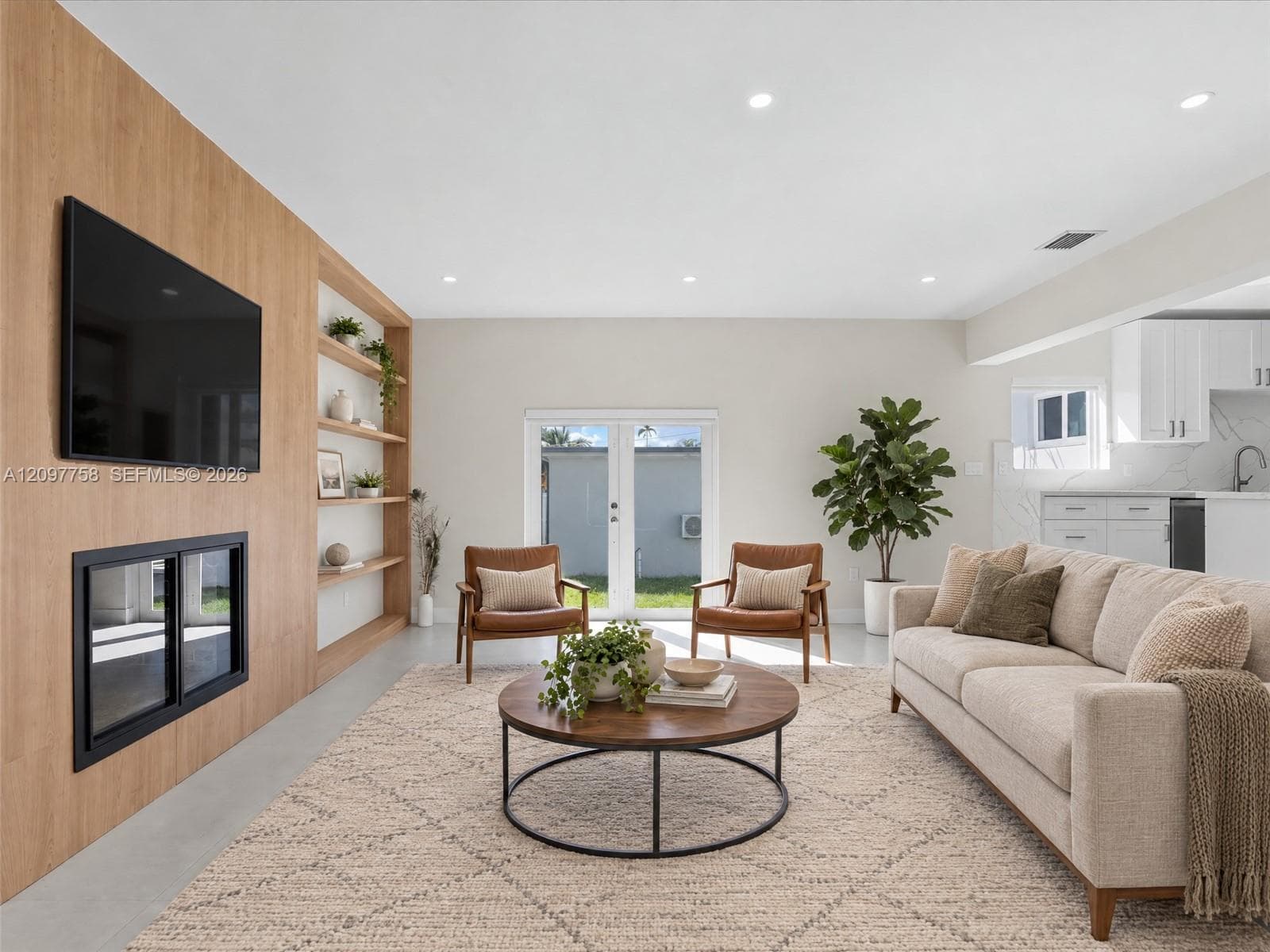 Photos with furniture have been virtually staged