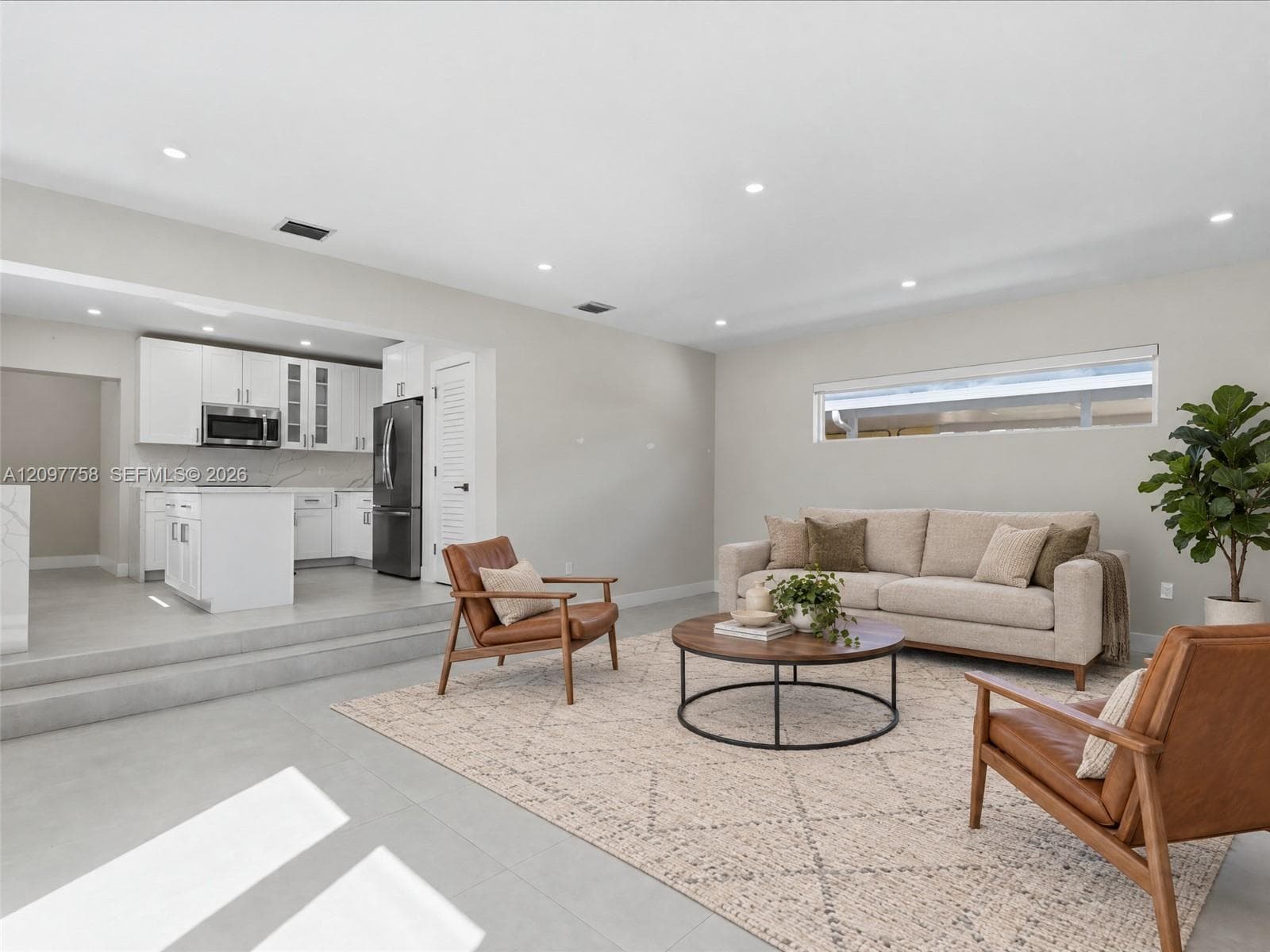 Photos with furniture have been virtually staged